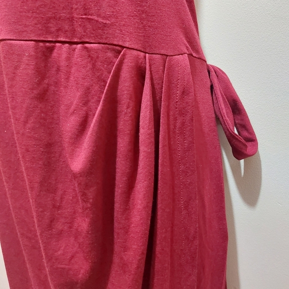 YATHON Asymmetrical Sleeveless One Shoulder Wrap Belted Ruched Dress XL - Picture 6 of 9